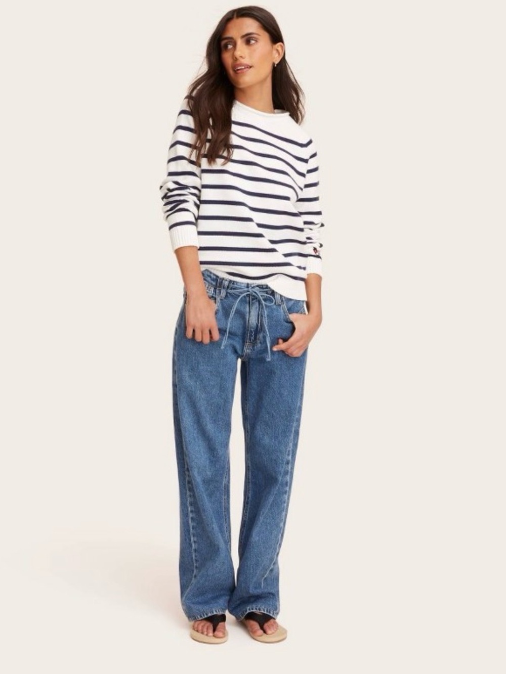 Women’s mid-rise drawstring baggy jeans - Parke by Target NWT